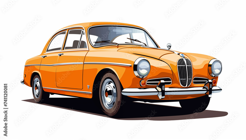 A car on a white background, isolated