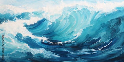 Abstract background with ocean waves.