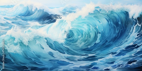 Abstract background with ocean waves.