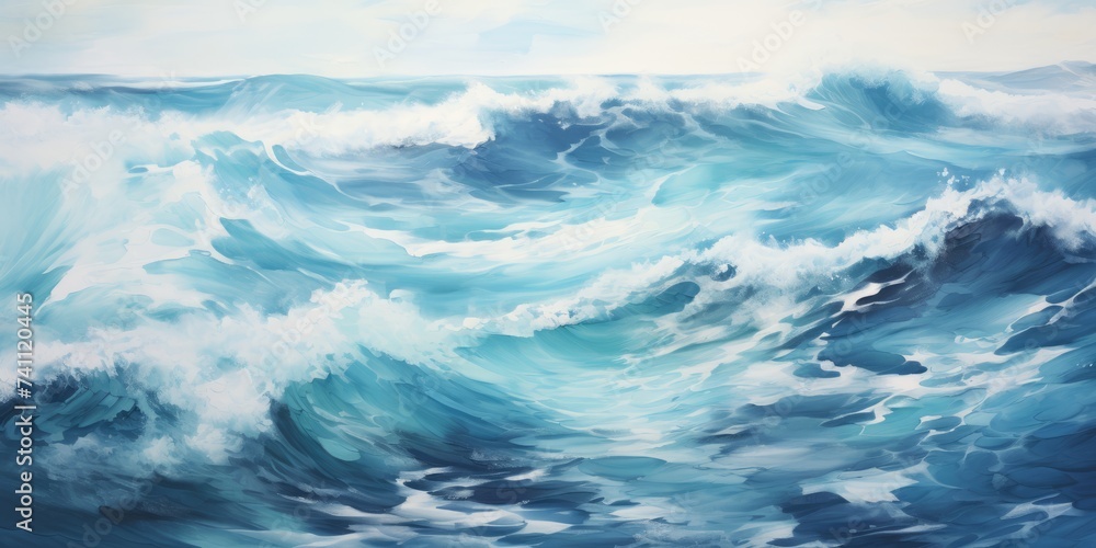 Abstract background with ocean waves.