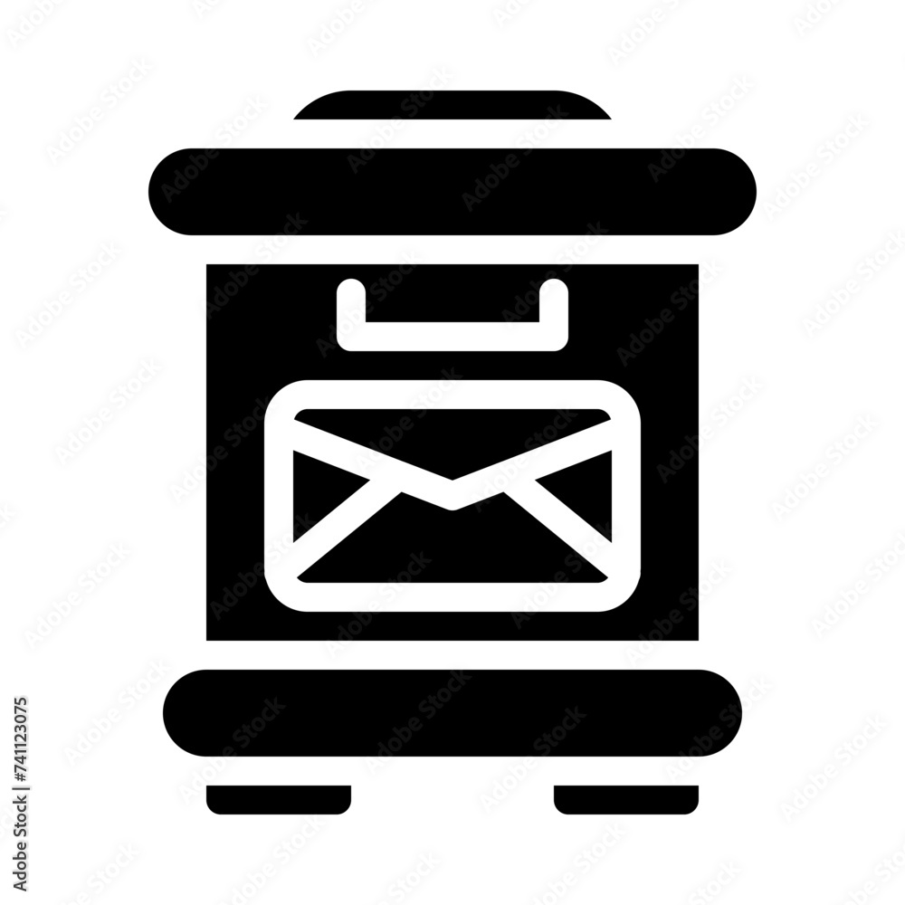 mailbox glyph icon mailbox glyph icon