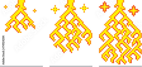 RPG風ドット絵　魔法エフェクト　雷