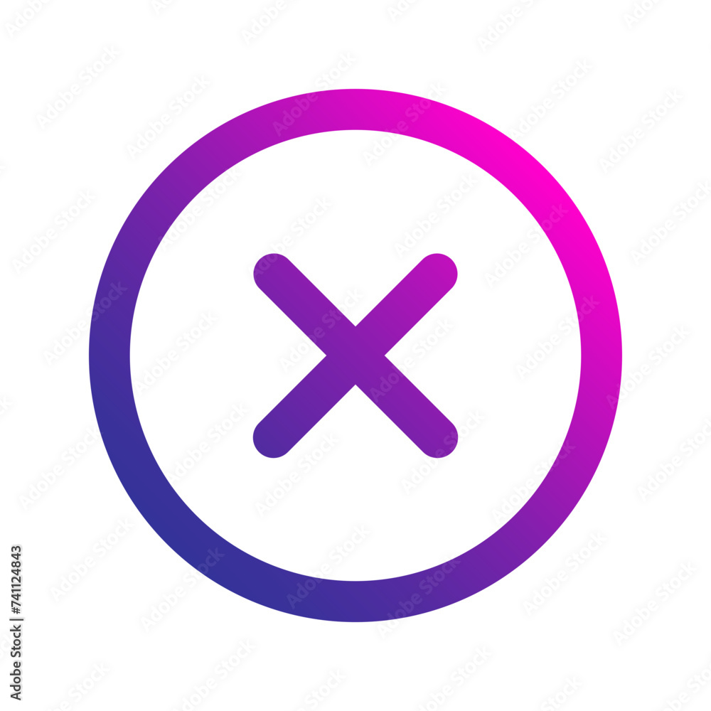 Obraz premium close gradient icon