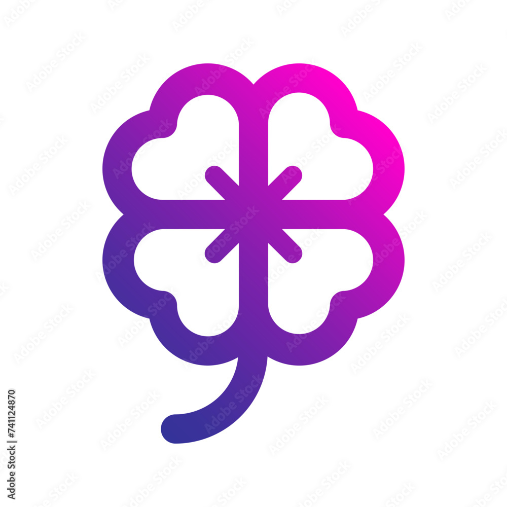 Fototapeta premium clover gradient icon