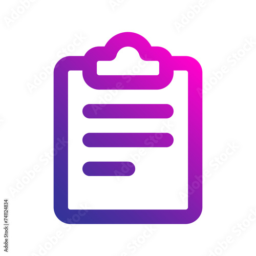 clipboard gradient icon