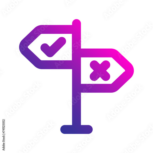 decision making gradient icon