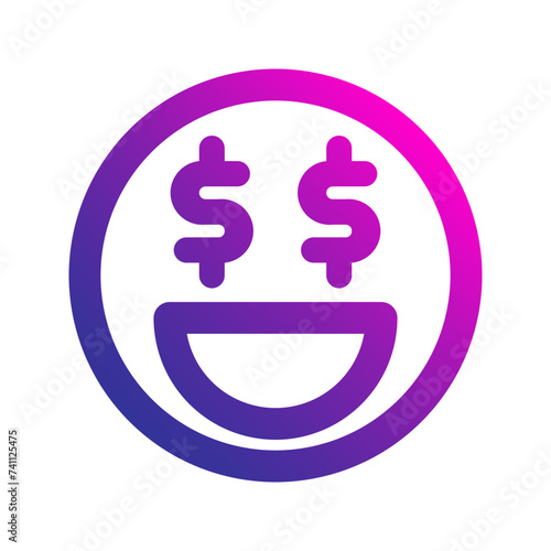 greed gradient icon