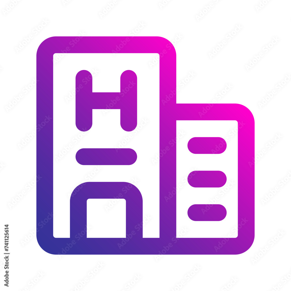 hotel gradient icon hotel gradient icon