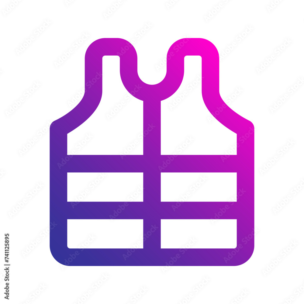 life jacket gradient icon life jacket gradient icon