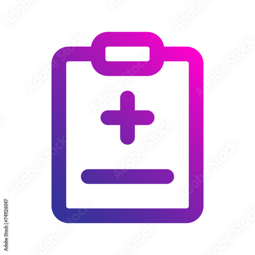 medical clipboard gradient icon