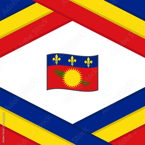 Guadeloupe Flag Abstract Background Design Template. Guadeloupe Independence Day Banner Social Media Post. Guadeloupe Template
