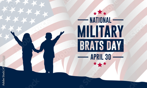 National Military Brats Day Background Vector Illustration