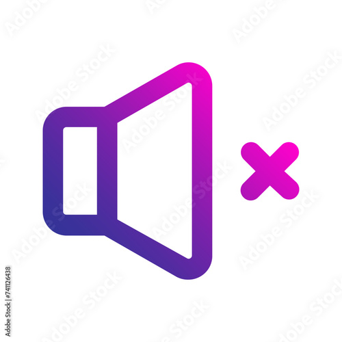 mute gradient icon