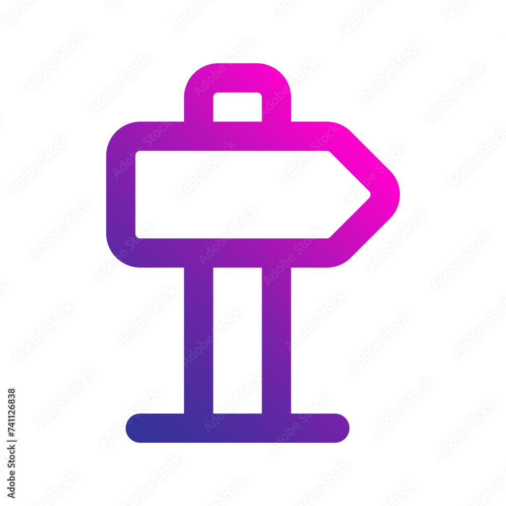 road sign gradient icon road sign gradient icon