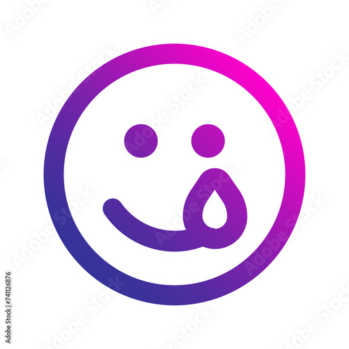 sad gradient icon
