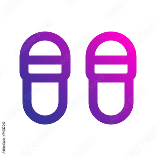slippers gradient icon