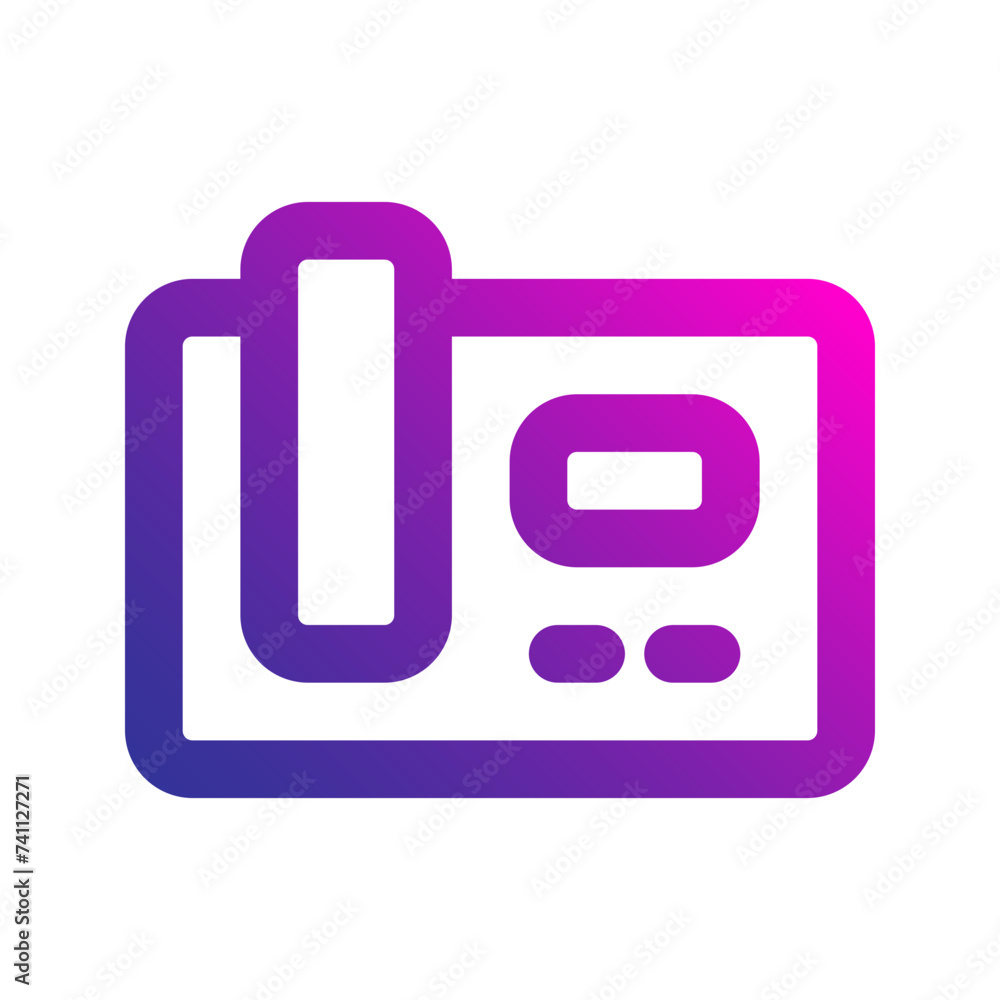 Fototapeta premium telephone gradient icon
