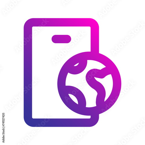 travel gradient icon