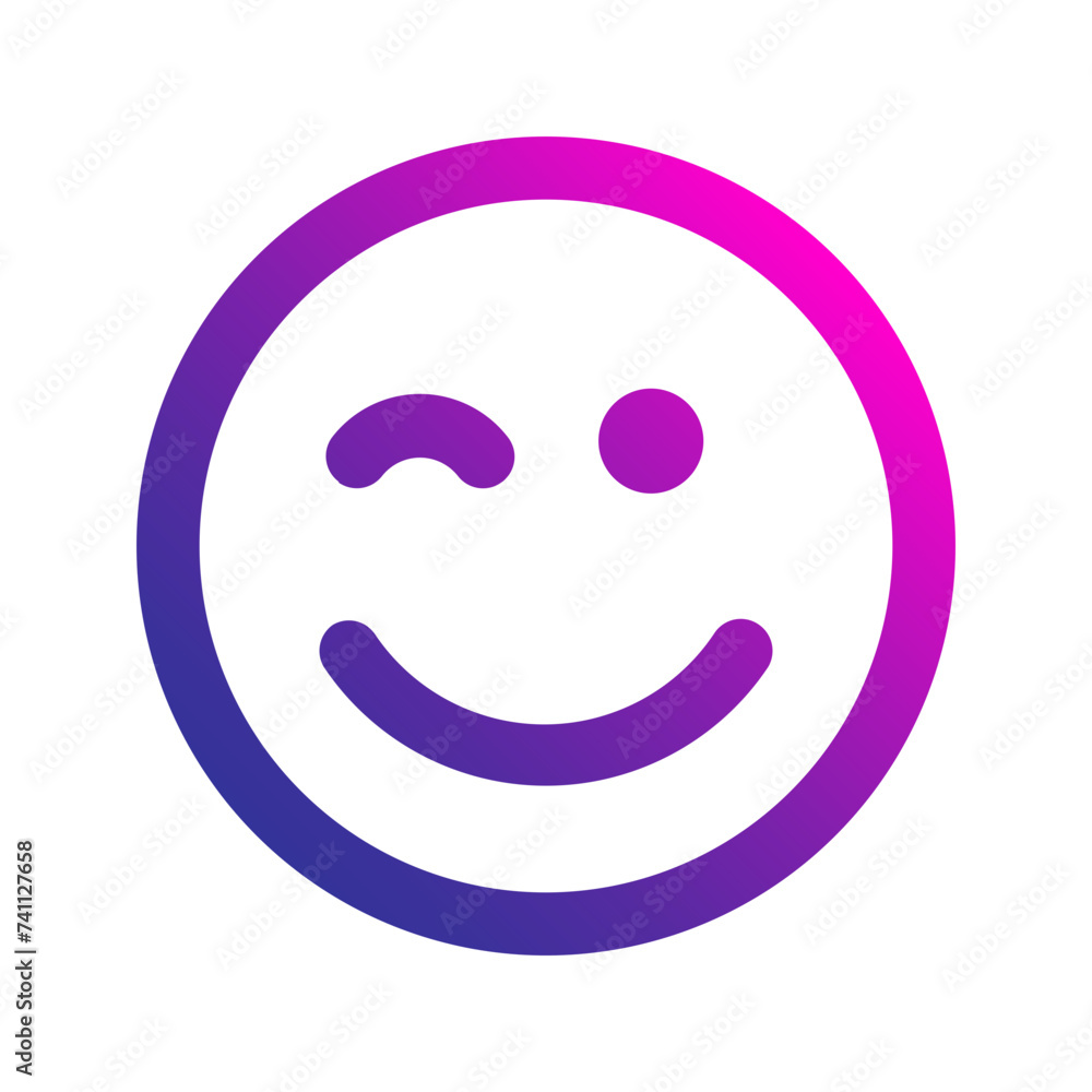 Fototapeta premium wink gradient icon