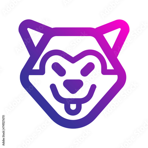 wolf gradient icon