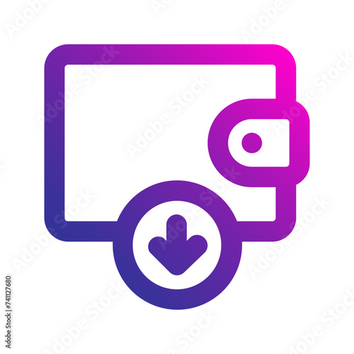 withdraw gradient icon
