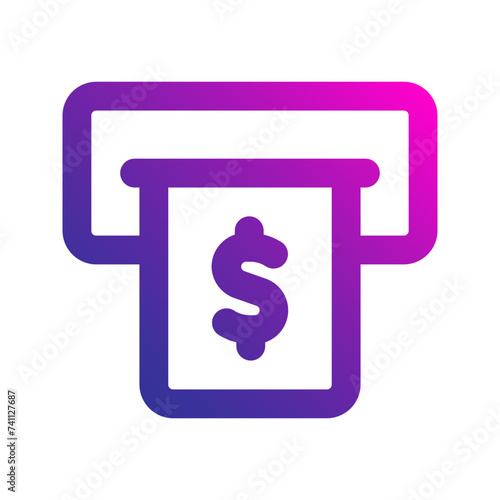 withdraw gradient icon
