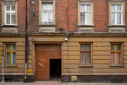 abandoned  bricks buildings in Katowice