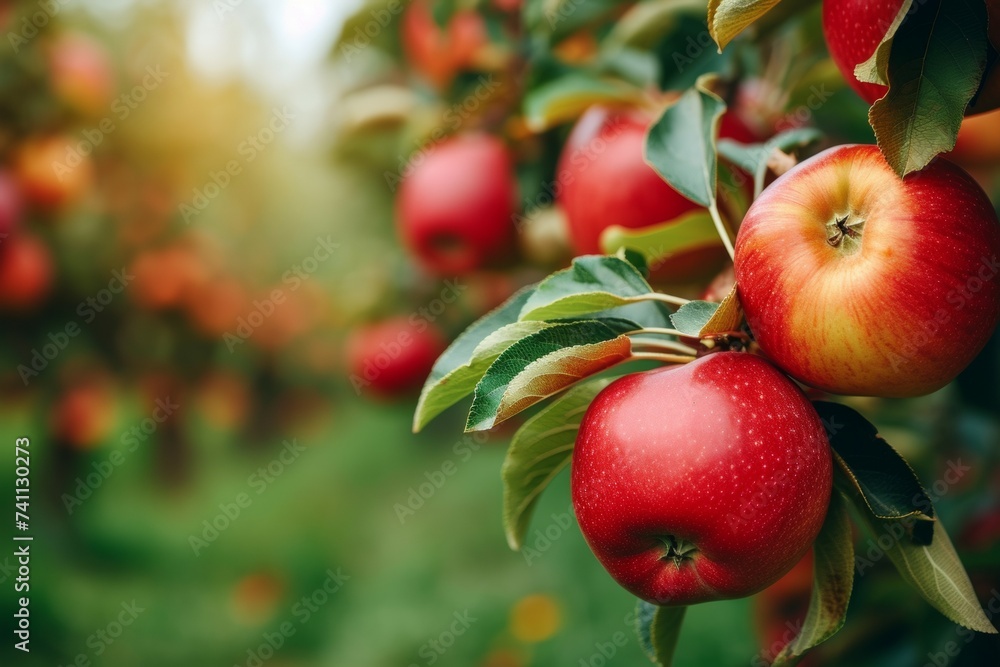 Apple harvest from a farmer's orchard. Background with selective focus and copy space Apple harvest from a farmer's orchard. Background with selective focus and copy space