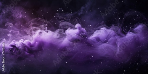 Shiny smoke. Glitter fluid. Ink water. Magic mist. Lilac color particles texture paint vapor storm wave