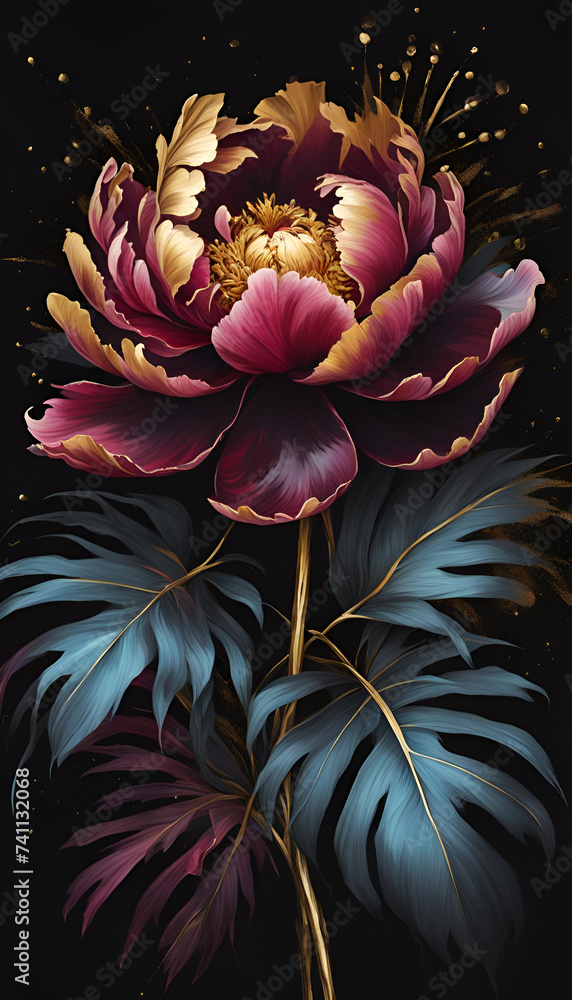 pink and gold