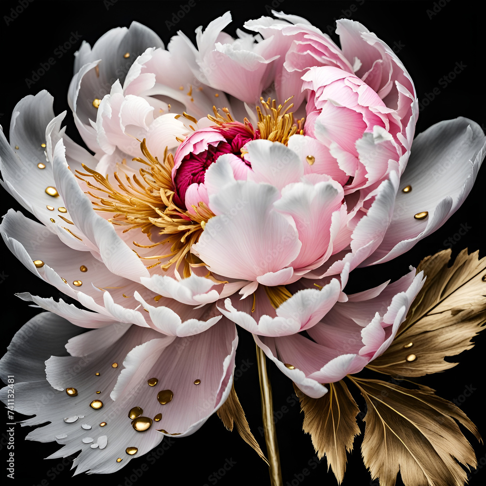 lotus flower on black