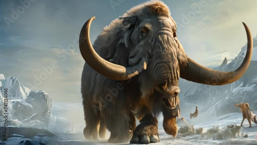 ancient animal mammoth Footage 4k photo