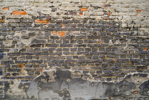 Bilde på lerret old weathered brickwall texture