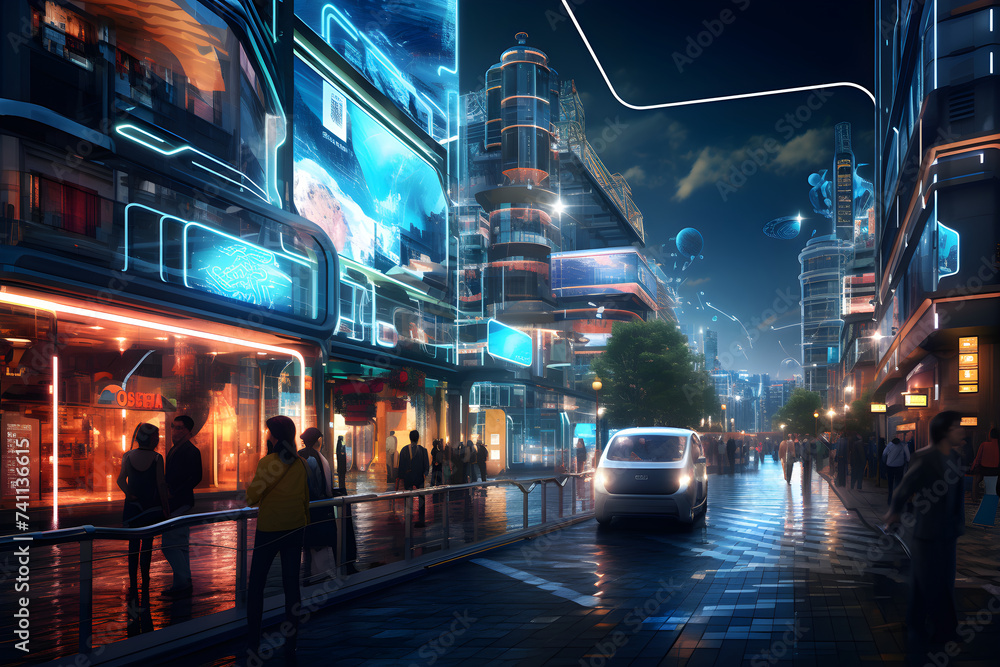 Neon Dreams: A Glimpse of Futuristic GS City with Advanced Technology and Sustainable Engineering