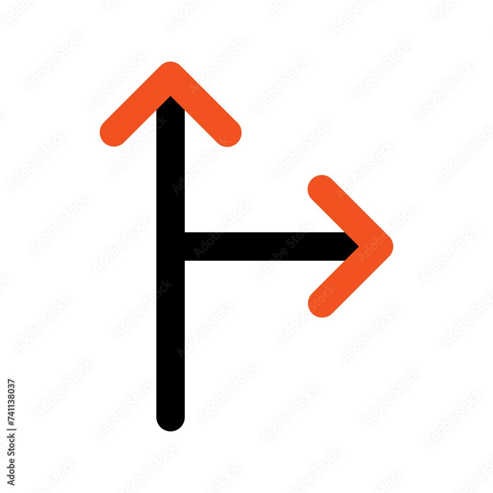 go right line icon