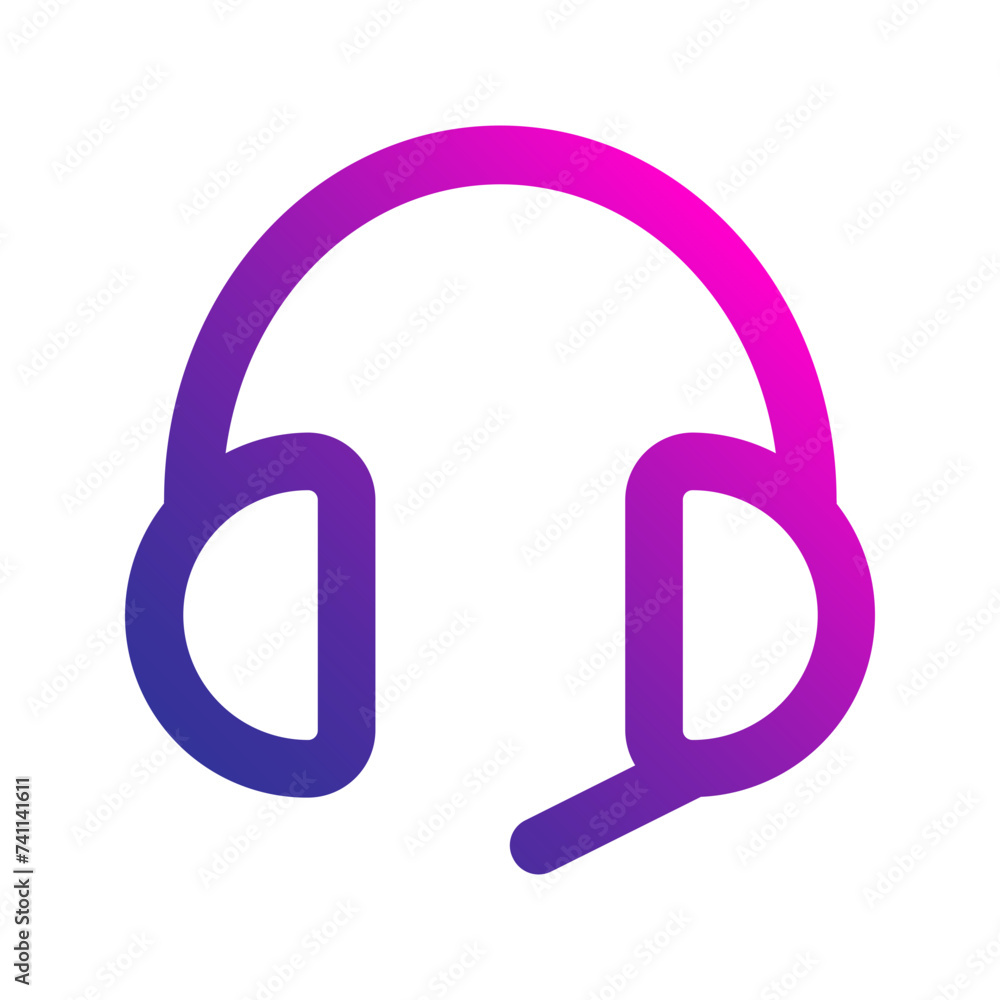 headphone gradient icon headphone gradient icon