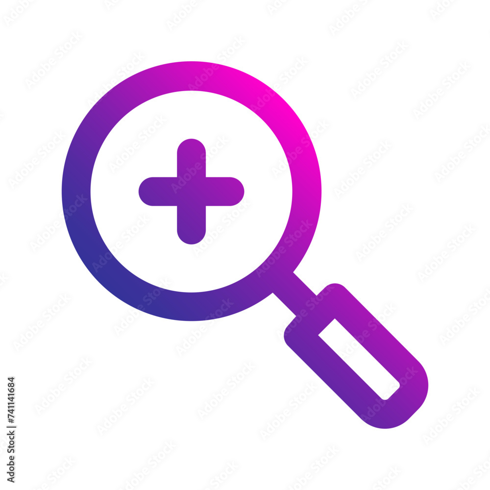 Fototapeta premium magnifying glass gradient icon