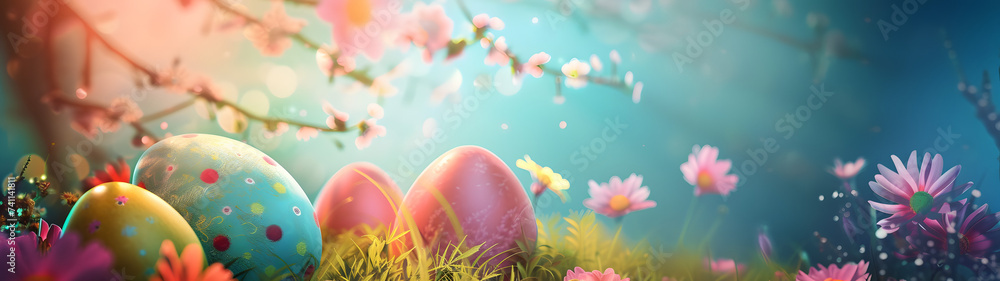 Easter Eggs in the Grass Painting