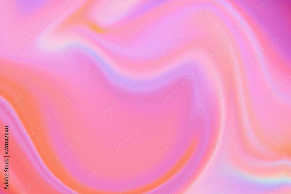 4K pink soft noise holo gradients background. Pink, orange and purple abstract wallpaper, smooth marbled waves, colorful background painting texture banner. Vibrant colors, rainbow color swirls. - obrazy, fototapety, plakaty 