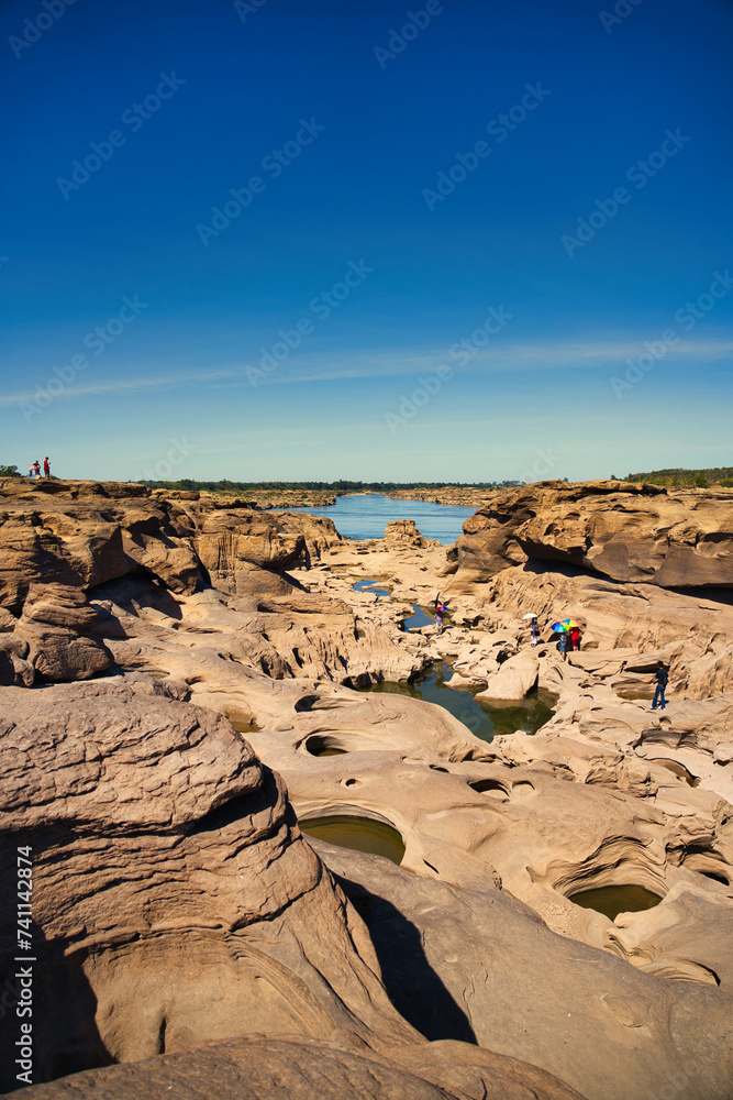 Fototapeta premium サンパンポーク展望台 ウボンラチャタニー・タイ สามพันโบก Ubon Ratchathani, Thailand