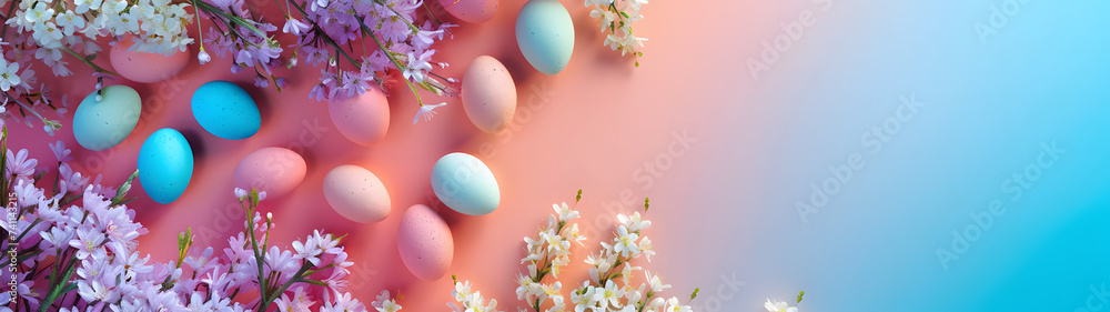 Eggs Sitting on Top of Flowers