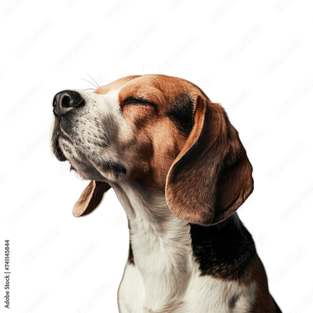 Beagle isolated on transparent background, cut out, png, dog