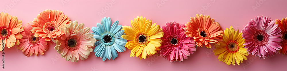 AI art, colorful gerbera background ガーベラの背景 AI art, colorful gerbera background ガーベラの背景