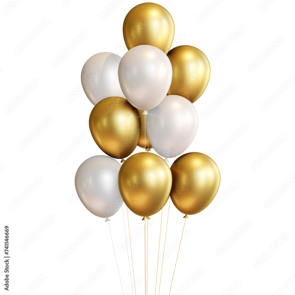 Gold and White Balloons Gold and White Balloons