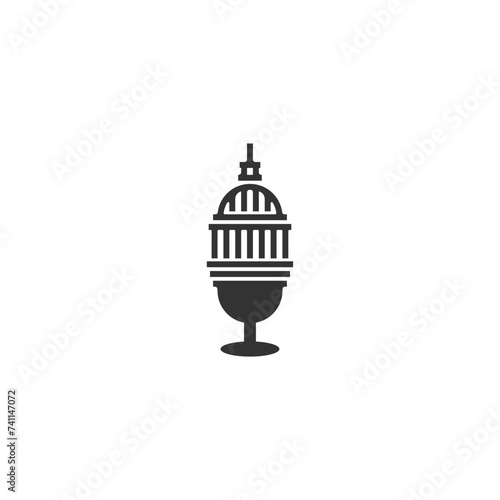 podcast logo with washington and capitol concept