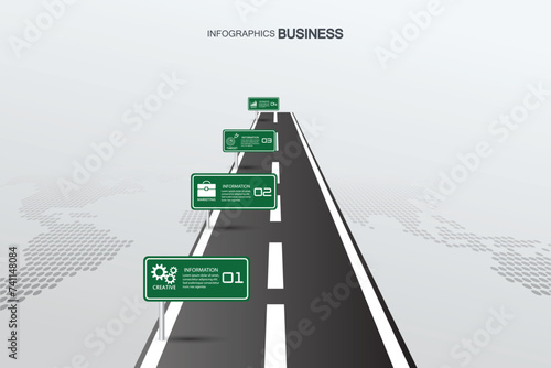 Business Infographic Roadmap to Success