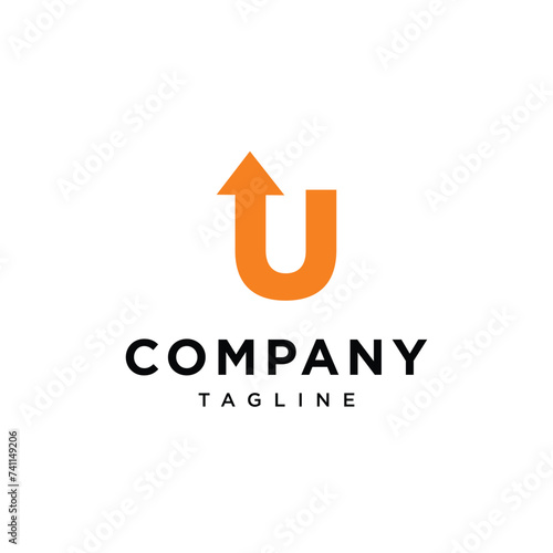 Free Download Letter U Arrow logo icon vector eps - GFXLoad