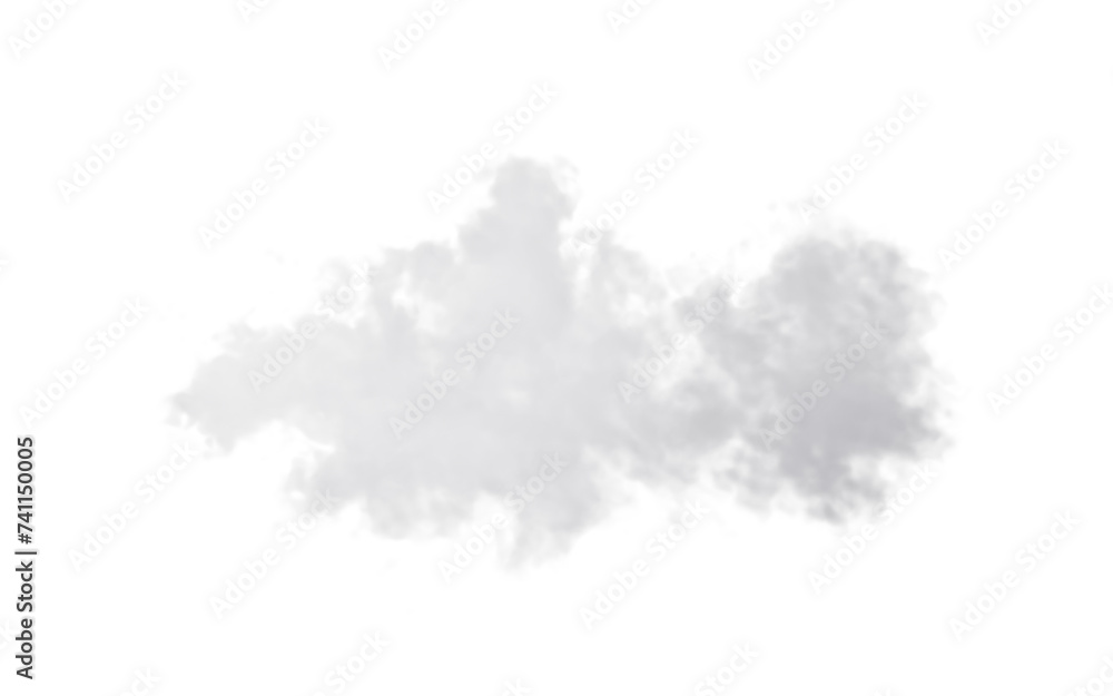 White cloud model, white smoke, 3d rendering. White cloud model, white smoke, 3d rendering.