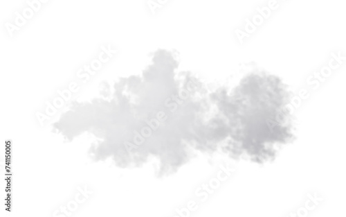 White cloud model, white smoke, 3d rendering.
