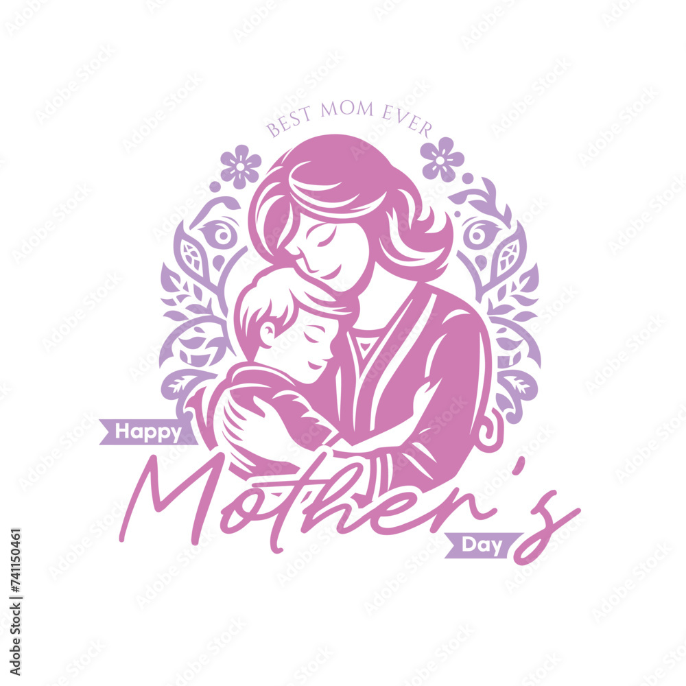 Happy Mother`s Day elegant banner design